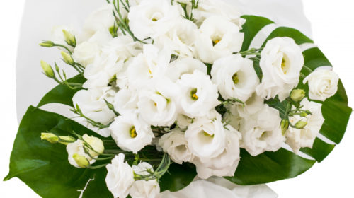 Buchet lisianthus alb