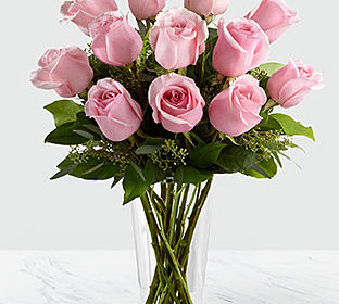 Buchet 15 trandafiri roz
