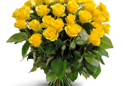 Buchet 51 trandafiri galbeni